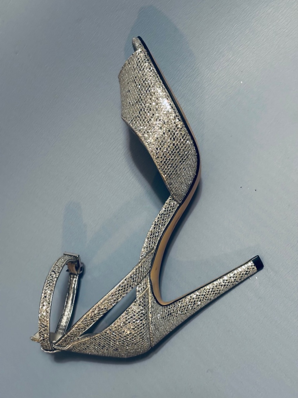 Michael Kors Silver Stilettos Open Toe Size 6M Slip On